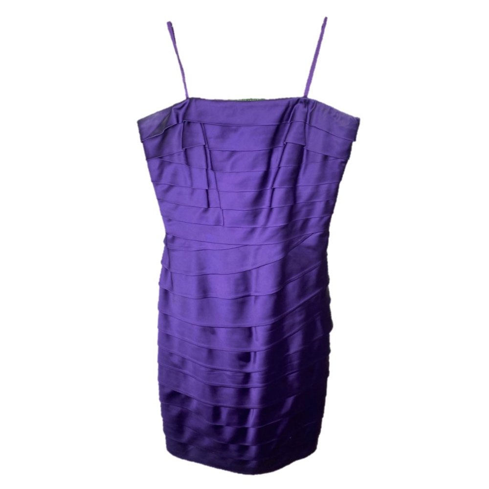 Silky Pleaded Plum Ralph Lauren Dress